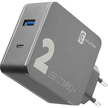 Image 1 of Cellularline Зарядно Combo Plus за лаптоп, таблет, смартфон, USB и USB-C, 220V