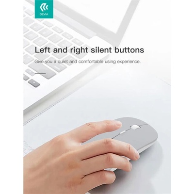 Devia Lingo Series 2.4G+Wireless Dual Mode Mouse - Silver 6938595379703