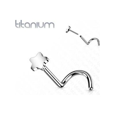 Šperky4U Push In piercing do nosu titan TIT1184