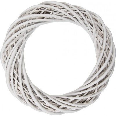 Přírodní bílý ratanový věnec Rattan M - Ø 40*7 cm - Clayre & Eef