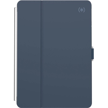 Speck Balance Folio Case - текстилен калъф и поставка за iPad 8 (2020), iPad 7 (2019) (син-прозрачен)