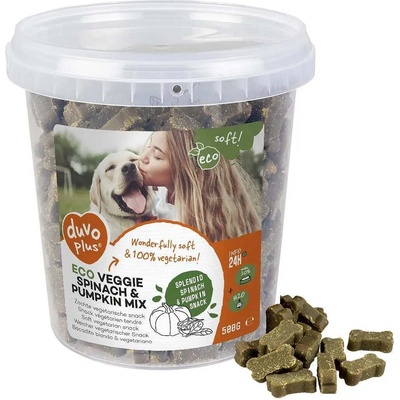 Duvoplus Duvo Soft! Eco Veggie - Меки лакомства за кучета от спанак и тиква, 500 гр