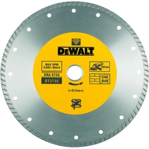 DEWALT Диамантено турбо дисково острие за сухо рязане, 230 x 22, 2 мм DT3732 (DT3732)
