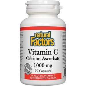 Natural Factors Vitamin C Calcium Ascorbate, 1000 mg, 90 капсули, Natural Factors (1349 NF)