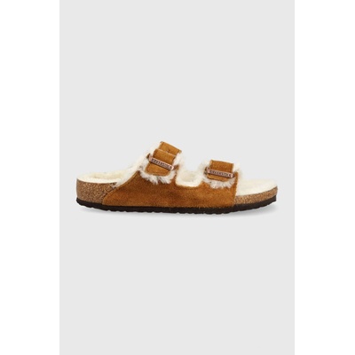 Birkenstock Детски велурени чехли Birkenstock в кафяво (1017792)