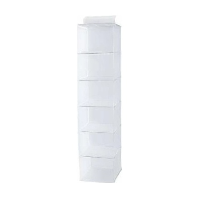 Compactor Závěsný organizér na oblečení Milky 30 x 30 x 128 cm – 6 přihrádek