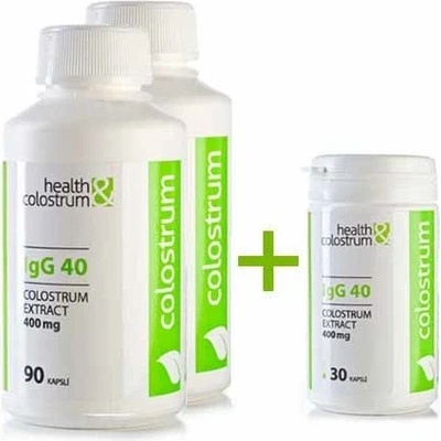 Colostrum kapsle IgG 40 400 mg sada 2 x 90 ks + 30 ks ZDARMA