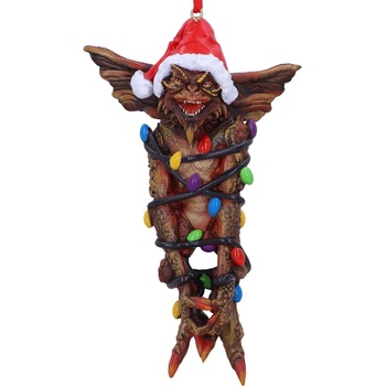 Image 1 of Nemesis Now Gremlins Mohawk In Fairy Lights Hanging 11cm