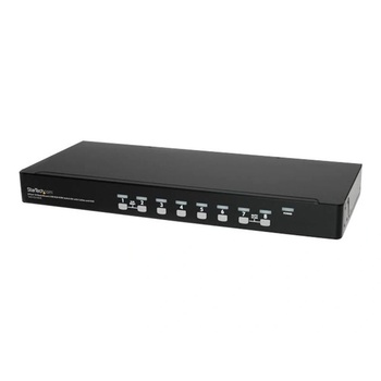 Image 1 of StarTech StarTech. com SV831DUSBUK KVM превключвател Монтаж в сървърен шкаф Черен (SV831DUSBUK)