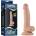 Lovetoy Real Extreme - дилдо с тестиси и вендуза за G-точка - 19 см (телесен)