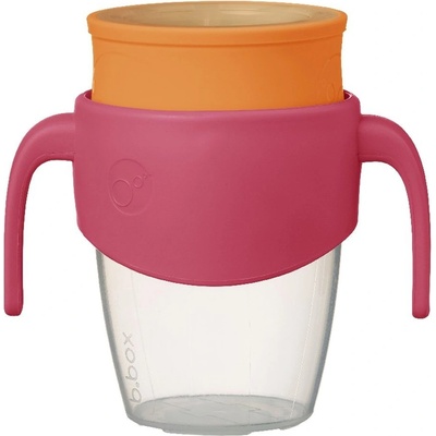 b.box 360° netekoucí učící hrneček 250 ml růžový/oranžový