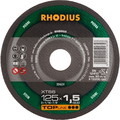 RHODIUS Extra tenký řezný kotouč XT66 125 x 1,5 x 22,23 TOPline 204624