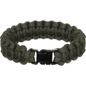 WARAGOD Гривна от паракорд с пластмасов клипс Corna, зелена (WAR0073007)
