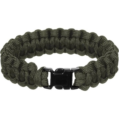 WARAGOD Гривна от паракорд с пластмасов клипс Corna, зелена (WAR0073007)