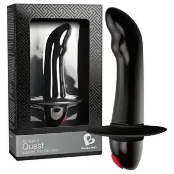 Вибриращ простатен масажор за начинаещи, 11, 5см. - Quest Black (ROCKS00225)