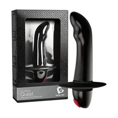 Вибриращ простатен масажор за начинаещи, 11, 5см. - Quest Black (ROCKS00225)