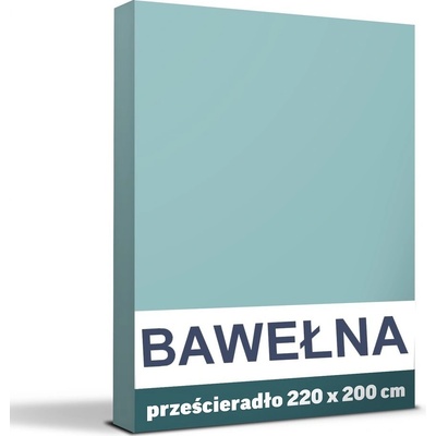 LUX Prostěradlo Tradiční bez gumy BAVLNA 100% tyrkysové 200x220