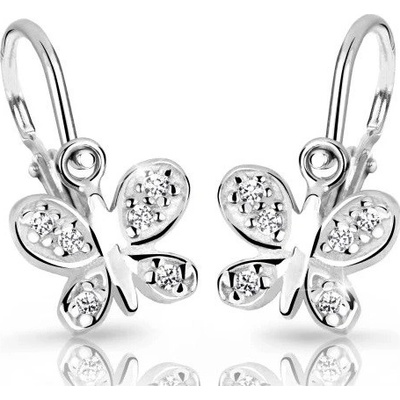 Cutie Diamonds detské zlaté náušnice Motýliky s briliantmi DC2748-10-10-X-2