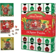Puzzle Adventskalender - 1200 Teile Christmas Dogs