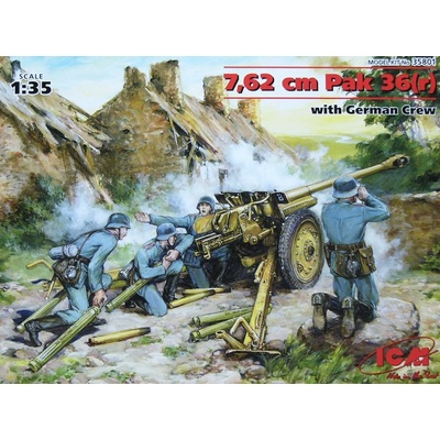 ICM PaK 36r 7,62 cm s obsluhou 1:35