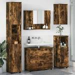 vidaXL Комплект мебели за баня 5 бр. Димян дъб 35 x 30 x 192 см (3393068)