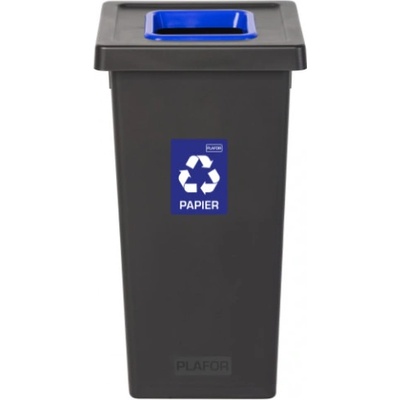 Fit Bin black 75 l modrý papír