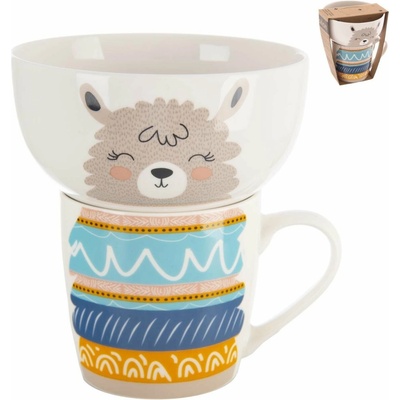 ORION Snídaňový set Hrnek + miska lama set 129644 350 ml