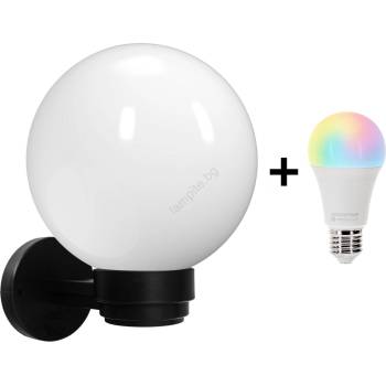 Brilagi Brilagi-LED RGBW Външно стенно осветително тяло HARBOR 1xE27/15W/230V IP33черно/бяло (LEDBG3638)