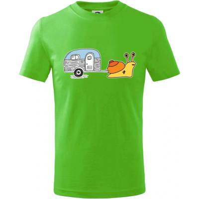 Slimačí obytňák tričko detské Apple Green