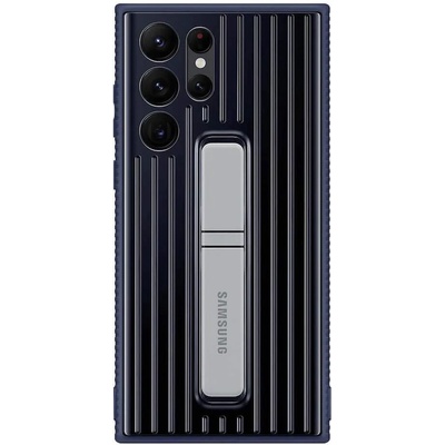 Samsung Protective Standing Cover EF-RS908CNEGWW - оригинален хибриден кейс за Samsung Galaxy S22 Ultra (тъмносин)