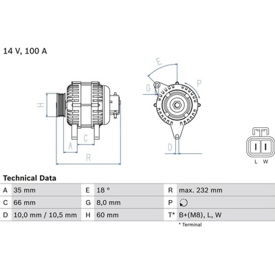 Generátor BOSCH 0 986 048 340