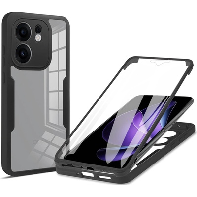 Techsuit Калъф за Oppo Reno13 F 4G / Reno13 F 5G / Reno13 FS 5G - ColorVerse 360 Series + Screen Protector - Черен