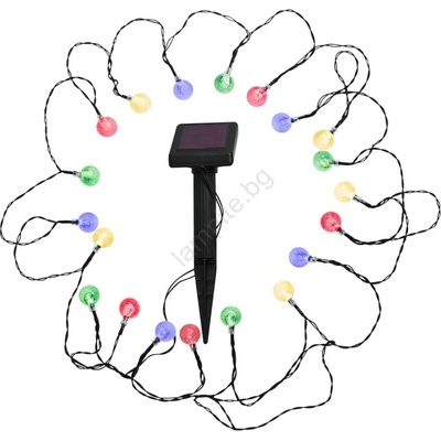 Polux LED RGB соларна лампа 20xLED/1, 2V 300 mAh IP44 (SA1039)