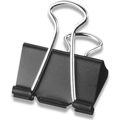 Klip 420/25 čierny 12ks Binder-Clip RON