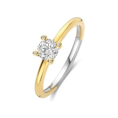 Ti Sento Zlacený prsten se zirkony 12367ZY