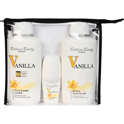 Bettina Barty Vanilla Комплект - Лосион, Душ гел и Рол-он, 2 х 500 + 50 ml + Несесер