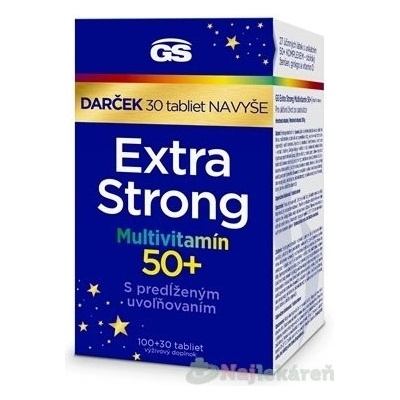 GS Extra Strong Multivitamín 50+ darček 2023 130 tabliet