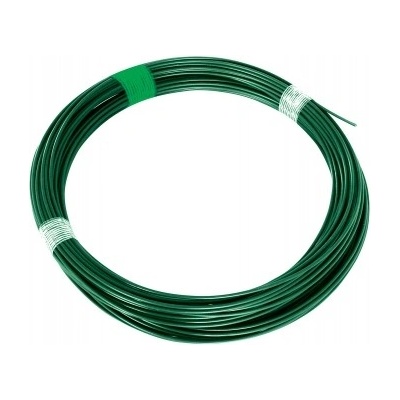 Napínací drát poplastovaný Zn+PVC, zelený, 26 m