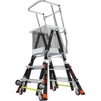 Little Giant Ladder Телескопична стълба от фибростъкло с регулируем кош cage - adjustable - работна височина 3.48 метра (18503-240)