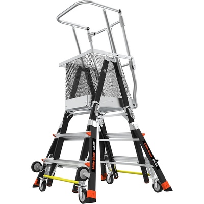 Little Giant Ladder Телескопична стълба от фибростъкло с регулируем кош cage - adjustable - работна височина 3.48 метра (18503-240)