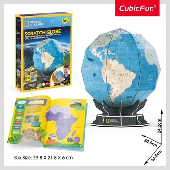 CubicFun CubicFun Пъзел 3D National Geographic Глобус с изтриване 32ч
