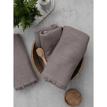 MKLozkoviny Vaflová osuška Florencia 100 x 150 cm sivohnedá