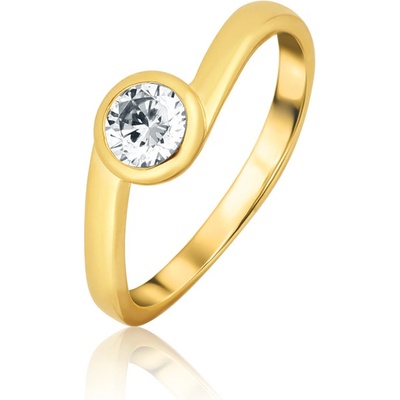 JVD Dámský zlatý zásnubní prsten se zirkonem ZR0200XJ72 2454