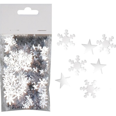 Anděl Přerov s.ro. Konfety hvězdy a vločky stříbrné 2 x 7 g – Zboží Dáma