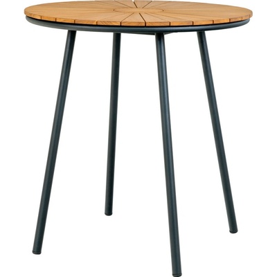 House Nordic Cleveland Okrúhly záhradný jedálenský stôl z teakového dreva 70 cm