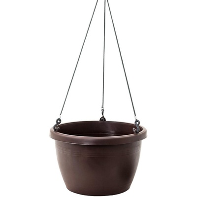 Plastkon Marina závesný kvetináč hnedá, 25cm