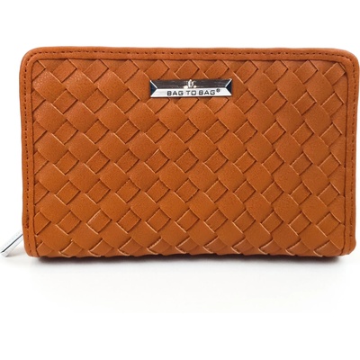 Кафяво средно портмоне от еко кожа