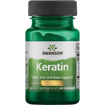 Swanson Keratin, 50 mg, 60 капсули, Swanson (SW1527)