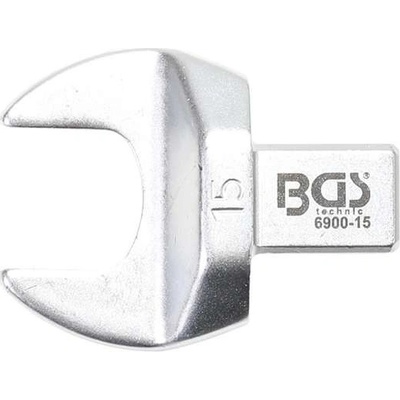 BGS Technic Nástrčný plochý otevřený klíč 15 mm s upnutím 9x12 mm BGS 6900-15