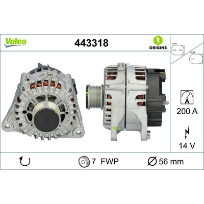 Alternátor VALEO 443318